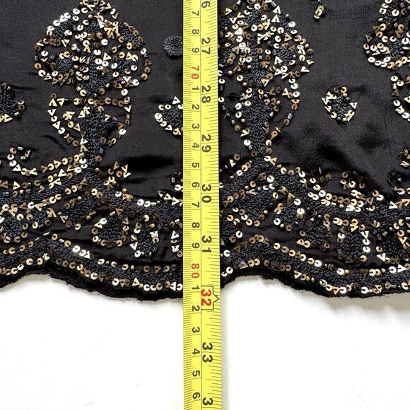 Calypso St. Barth Women’s Arji Sequin & Embro Silk Mini Dress 3/4 Bell Slv - Picture 7 of 16